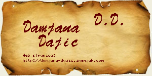 Damjana Dajić vizit kartica